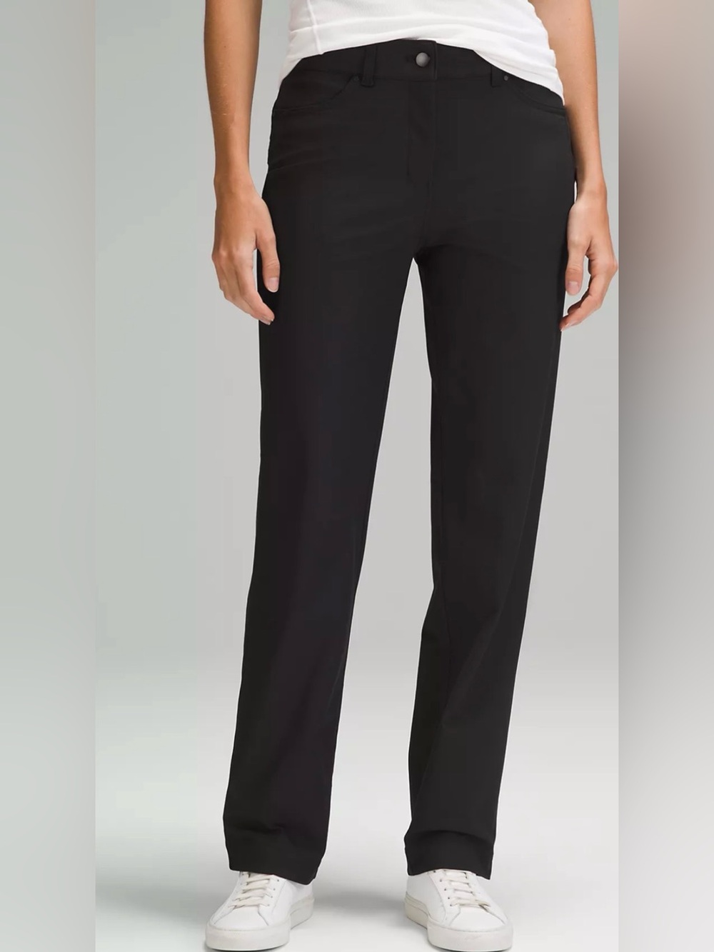lululemon athletica City Sleek 5 Pockets Straight Leg Pants Black Size 12